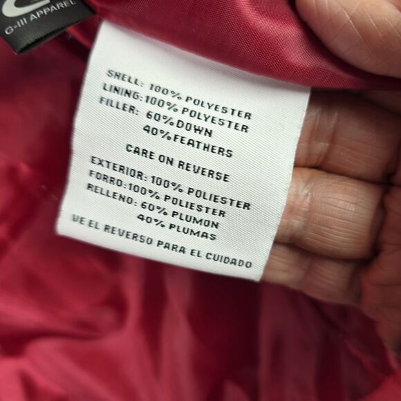 Nine West Puffer Quilted Down Vest Large Red Lightweight Zip Front Warm Layering - Picture 9 of 12